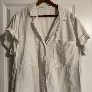 Target Brand White Button Up